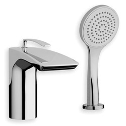 BAIN DOUCHE BOLLICINE SUR GORGE 2 TROUS CHROME