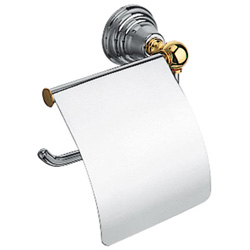 #PORTE PAPIER MUSEO COUVERT CHROME/OR