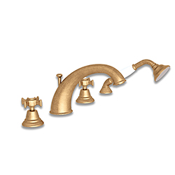 BAIN/DOUCHE CHAMBORD 4 TROUS SUR GORGE VIEUX BRONZE MAT