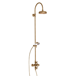 COLONNE DE DOUCHE CHAMBORD RETRO THERMOSTATIQUECOMPLETE VIEUX BRONZE