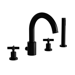 BAIN/DOUCHE CROSS ROAD 4 TROUS SUR GORGE BLACKMAT***FIN