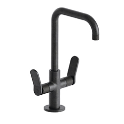 MELANGEUR LAVABO EAST SIDE MONOTROU + VIDAGE CHROME NOIR BROSSE***FIN