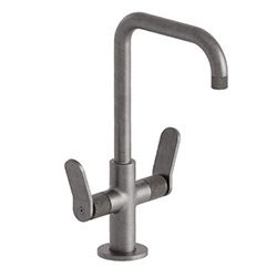 MELANGEUR LAVABO EAST SIDE MONOTROU + VIDAGE METAL BROSSE***FIN