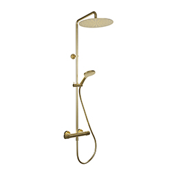 COLONNE DE DOUCHE THERMOSTATIQUE FRACTAL OR BROSSE