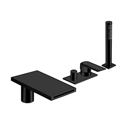 BAIN DOUCHE MITIGEUR COMPLET PROFILO SUR GORGE BLACKMAT