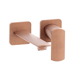 LAVABO MURAL PROFILO AVEC ROSACE DROIT BEC 185 UP&D OR ROSE BROSSE