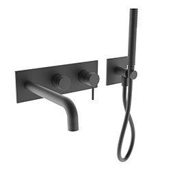 FACADE DE DOUCHE MITIGEUR 2 SORTIES AVEC DOUCHETTE PHI BLACKMAT