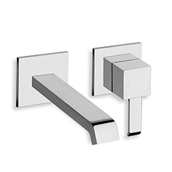 LAVABO MURAL QUADRI 2 TROUS SAILLIE 18 CM CHROME EX QM277