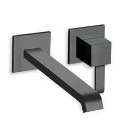 LAVABO MURAL QUADRI 2 TROUS SAILLIE 225 MM SS MECANISME***QM259