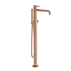 BAIN DOUCHE TRIVERDE MONOCOLONNE SUR PIED SANS MECANISME OR ROSE PVD