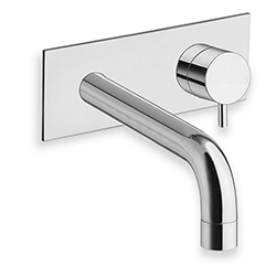 LAVABO MURAL TRIVERDE AVEC PLAQUE BEC 18 CM CHROME EX TV276