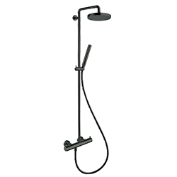 COLONNE DE DOUCHE TRIVERDE THERMOSTATIQUE COMPLETE CHROME NOIR 