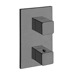FACADE EXTERNE QUADRI LAITON THERM 2 SORTIES METAL BROSSE