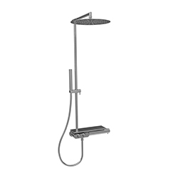 COLONNE DE DOUCHE THERMOSTATIQUE THERMO UP SANDWICH® MÉTAL BROSSÉ