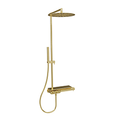 COLONNE DE DOUCHE THERMOSTATIQUE THERMO UP SANDWICH® OR BROSSÉ