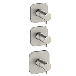 FACADE EXTERNE POUR BATI THERMOSTATIQUE INOX 316 CARRE ARRONDI