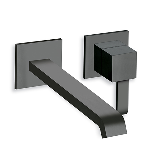 LAVABO MURAL QUADRI 2 TROUS SAILLIE 225 CM BLACK MAT EX QM279